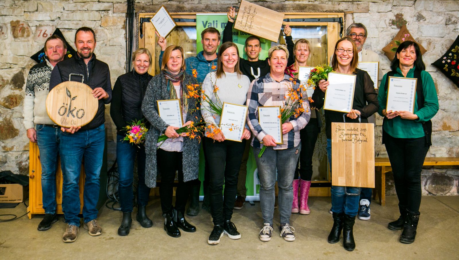 2019. a konkursil tunnustuse pälvinud maheettevõtjad. Foto: Lauri Laan